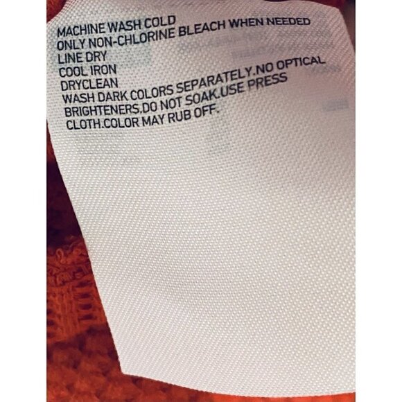 Uniqlo Crew Neck Thermal Top Womens Small Orange Waffle Knit Short Sleeve Boho - Picture 6 of 7